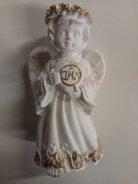 Спасибо ангелочки, сувенир, Святое Причастие, позолоченные гипсовые статуэтки.