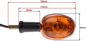 Указатели поворота для мотоцикла КОМПЛЕКТ 2 шт. M10 21W