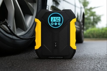 КОМПРЕССОР АВТОМОБИЛЬНЫЙ КОМПРЕССОР ЭЛЕКТРИЧЕСКИЙ КОЛЕСНЫЙ НАСОС LED 12V 10BAR LCD