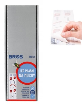 BROS LEP PŁASKI NA MUCHY 100SZT