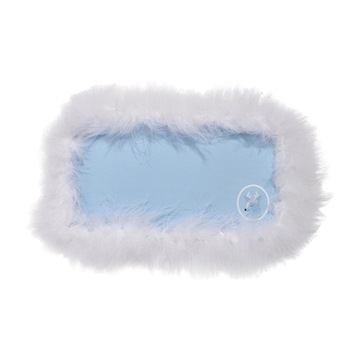 Перьевой противоскользящий коврик, украшение автомобиля Синий телефон