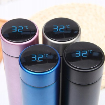 KUBEK TERMICZNY TERMOS 500 ML Z WYŚWIETLACZEM LED
