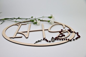 OBRĘCZ KOŁO na Komunię IHS