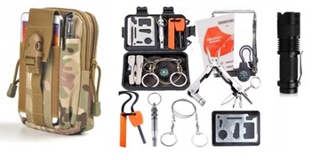 10W1 ZESTAW SURVIVALOWY LATARKA TORBA SURVIVAL KIT