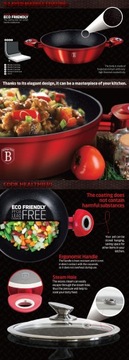 ГРАНИТНЫЙ ВОК 32см BERLINGER HAUS БУРГУНДИЯ BH-1264