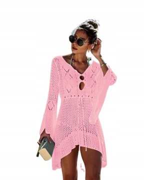 Летнее пляжное платье с кружевом бохо-пахо-парео