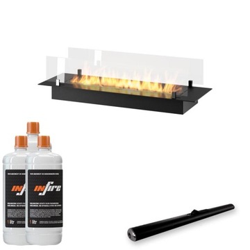 Biokominek biopalenisko do zabudowy w meblu Insert Black 1000 Slim Infire