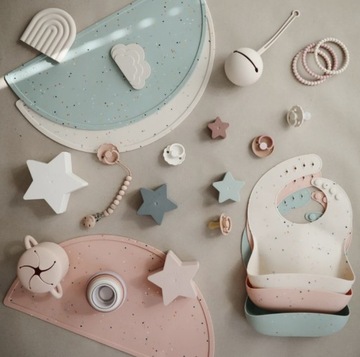 MUSHIE Силиконовый настольный коврик Pink Flowers