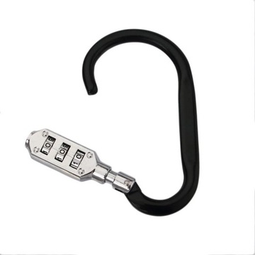 DUŻY KARABIŃCZYK Z SZYFREM NA SZYF SZYFROWY BRELOK KARABINEK ZAPIĘCIE 75mm