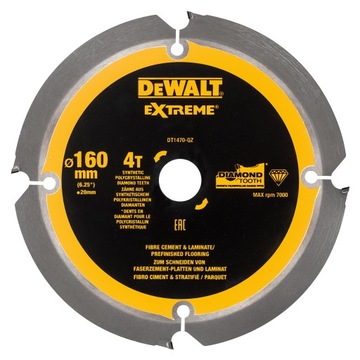 DEWALT PIŁA TARCZOWA DIAMENTOWA 160x20MM DT1470