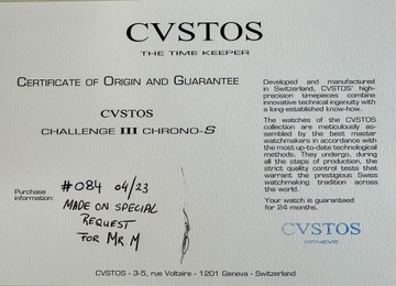 Cvstos Challenge Chrono III