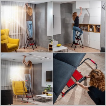 ЛЕСТНИЦА 2-СТУПЕНЧАТАЯ СКЛАДНАЯ ДОМАШНЯЯ ЛЕСТНИЦА