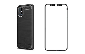ETUI IPAKY PANCERNE+SZKŁO 9D FULL DO SAMSUNG M31S