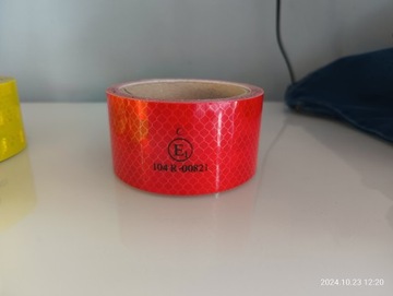 ЛЕНТА светоотражающая красная контурная 50мм 5м МИКРОПРИЗМАТИЧЕСКАЯ