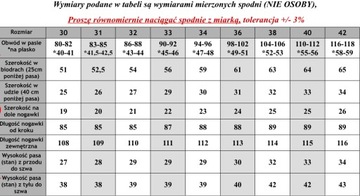 SPODNIE BOJÓWKI CZARNE Stretch z Paskiem Różne Rozmiary r.30 IT/Th cz.