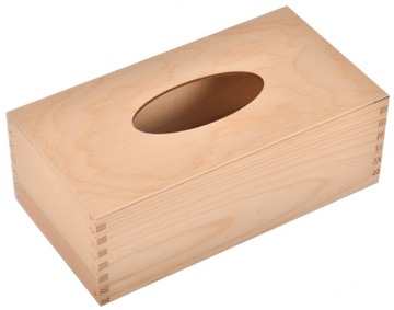 Drewniany chustecznik pudełko chusteczki Decoupage