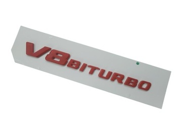 Emblemat do Mercedes na błotnik V8 Biturbo Red M