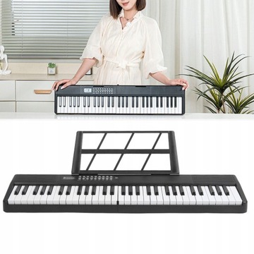 Zestaw klawiatury elektrycznej 61 klawiszy Wielofunkcyjna, składana klawiat