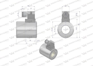 Катушка делителя электромагнитного клапана W-E12DVS6/2-80L