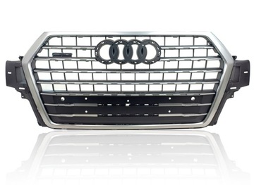 ATRAPA PRZEDNIA GRILL PRZÓD ZDERZAKA AUDI Q7 4M0 15-19 SATYNA CHROM