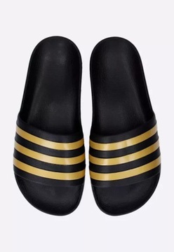 ADIDAS KLAPKI ADILETTE AQUA EG1758 CBLACK/GOLDMT/CBLACK ROZM.42