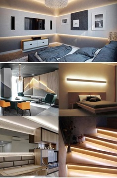 Светодиодная лента 12В 10Вт водонепроницаемая 1м НЕОНОВЫЙ ТЕПЛЫЙ ЦВЕТ