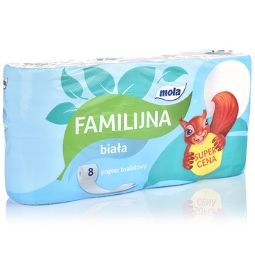 Dwuwarstwowy Papier Toaletowy Mola 8 sztuk Rolek
