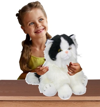 SMILY PLAY maskotka kot czarno biały pluszak przytulanka 24 cm zabawka 0+