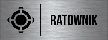 TABLICZKA RATOWNIK Aluminium Piktogram Srebrna