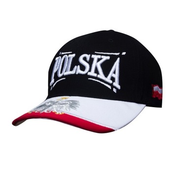 Czapka kibica z daszkiem POLSKA bejsbolówka HAFT