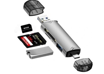 АДАПТЕР КАРТРИДЕРА USB 3.0 КАРТА ПАМЯТИ TYPE-C PLUG&PLAY