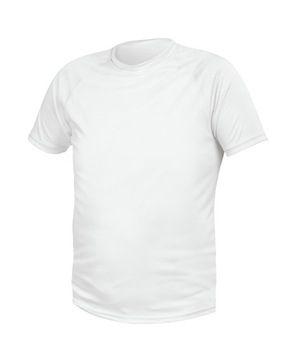 Футболка из полиэстера, белая, XL