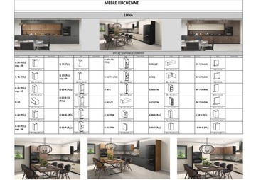 ZESTAW MEBLI KUCHENNYCH POD WYMIAR LUNA