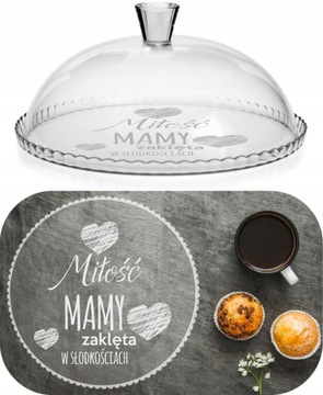PATERA NA CIASTO Z GRAWEREM GRAWER SZKLANA