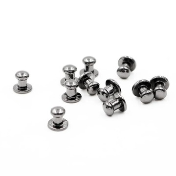 6*8mm 100set Button Studs Rivet Metal Screw Back Spots For Leathercraft