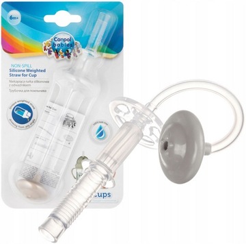 CANPOL WYMIENNA RURKA SŁOMKA Z ODWAŻNIKIEM GREY