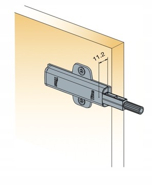Мебельный бампер TIP-ON TITUS PUSH TO OPEN + МОНТАЖНАЯ ПЛАСТИНА