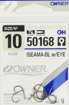 КРЮКИ OWNER № 10 ISEAMA-BL 50168 Без бородки