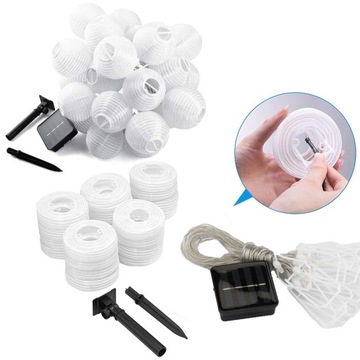 СОЛНЕЧНАЯ САДОВАЯ ГИРЛЯНДИЯ 20 СВЕТОДИОДНЫХ ЛАМП ЛАМПЫ ОРИГАМИ 7,5 м