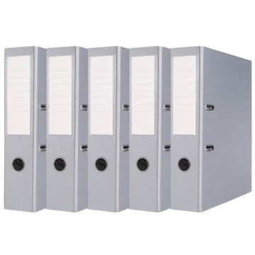 Segregator Biurowy A4 z Dźwignią Okucie 75mm Szary x5
