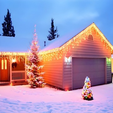 ДЛИННЫЕ НАРУЖНЫЕ ЛАМПЫ 19 M ICILS 500 СВЕТОДИОДНЫЕ РОЖДЕСТВЕНСКИЕ ОГНИ IP44 ПОСТОЯННЫЕ