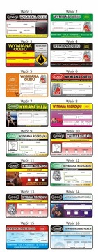 Наклейки обслуживание масла смены 100 шт.