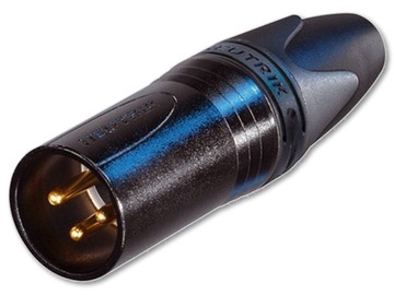 WTYK ZŁĄCZE XLR NEUTRIK NC3MXX-B MĘSKIE 3PIN GOLD