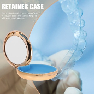 Mirrored Braces Box Orthodontic Retainer Case