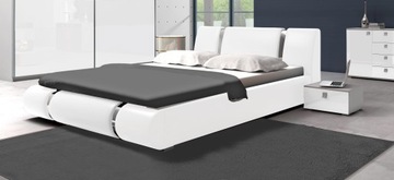 ŁÓŻKO 160x200 TAPICEROWANE ŁOŻE MAŁŻEŃSKIE EKOSKÓRA ZE STELAŻEM LUXURY