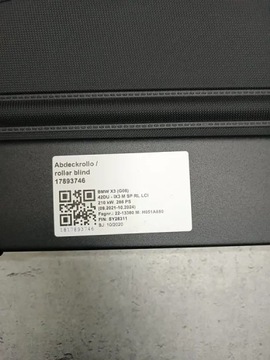 BMW iX3 G08 ROLETA BAGAŻNIKA