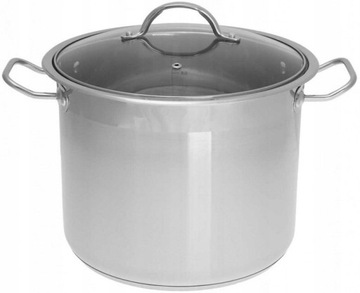 WYSOKI GARNEK KOCIOŁEK SREBRNY 28CM/12,9L HOFFNER