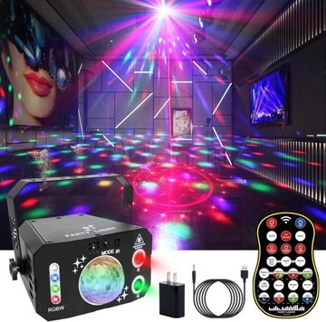 LAMPY DYSKOTEKOWE Z 7 SOCZEWKAMI LASEROWE OŚWIETLENIE IMPREZOWE BARZE