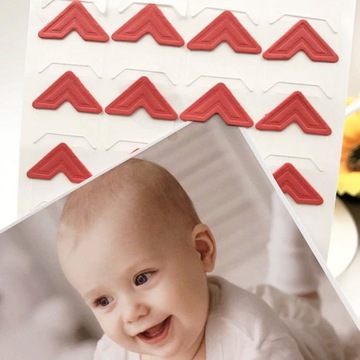 Уголки для наклеивания фотографий, конусы х24 КРАСНЫЕ