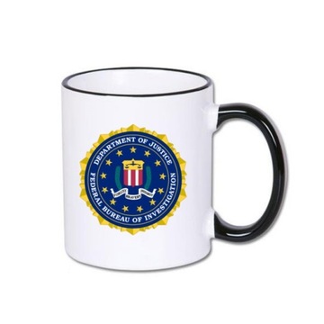 Kubek z czarnym rantem FBI policja Biuro śledcze